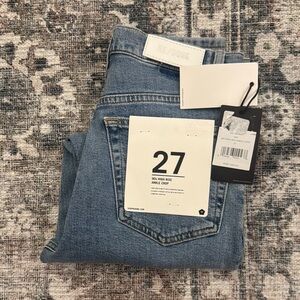 NWT Re/Done 90s High Rise Ankle Crop Jeans in Mid 90s wash Sz 27